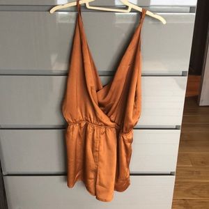 Gold / copper shinny romper from dahli